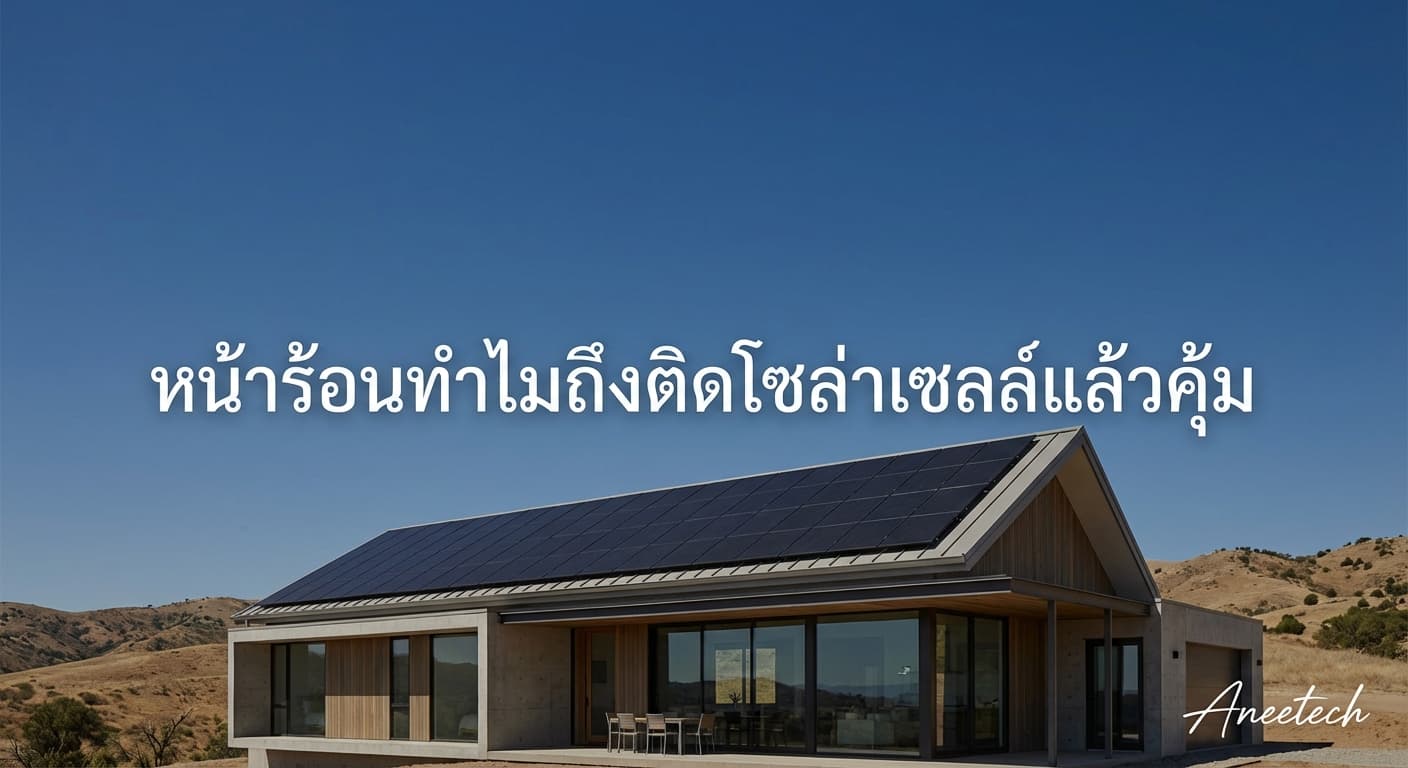 หน้าร้อนทำไมถึงติดโซล่าเซลล์แล้วคุ้ม? เคล็ดลับลดค่าไฟหลักหมื่นในโคราชโดย เอนีเทค